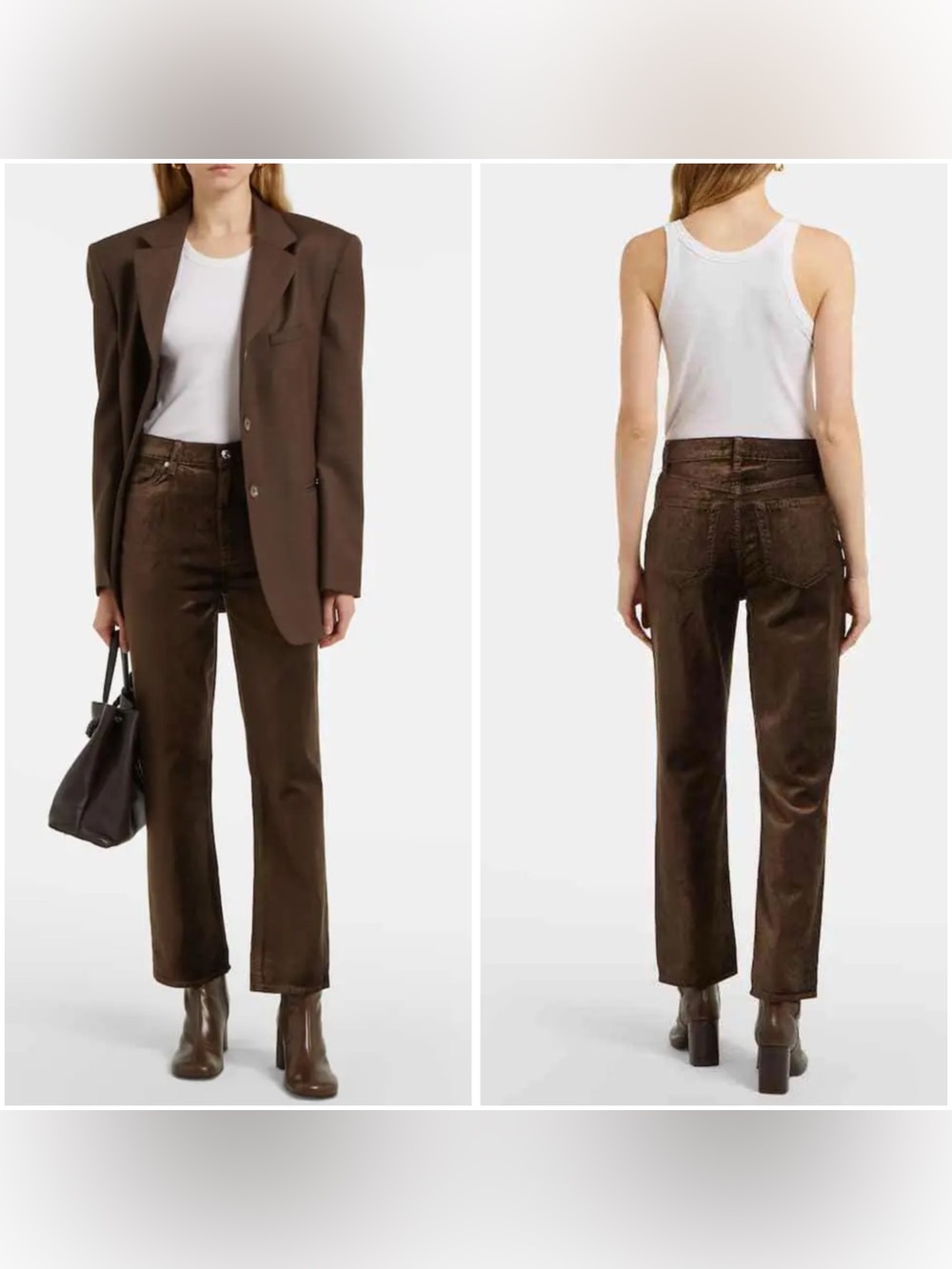 FRAME Denim Le Sleek Straight Velvet Pants